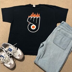 Vintage Philadelphia Flyers black & orange cotton t-shirt men’s xxl